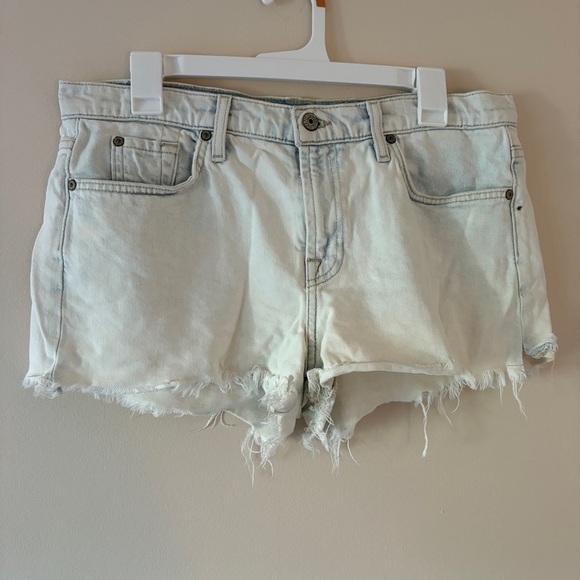 7 For All Mankind Pants - 7 For All Mankind Light Wash Distressed Cutoff Denim Shorts Size 30